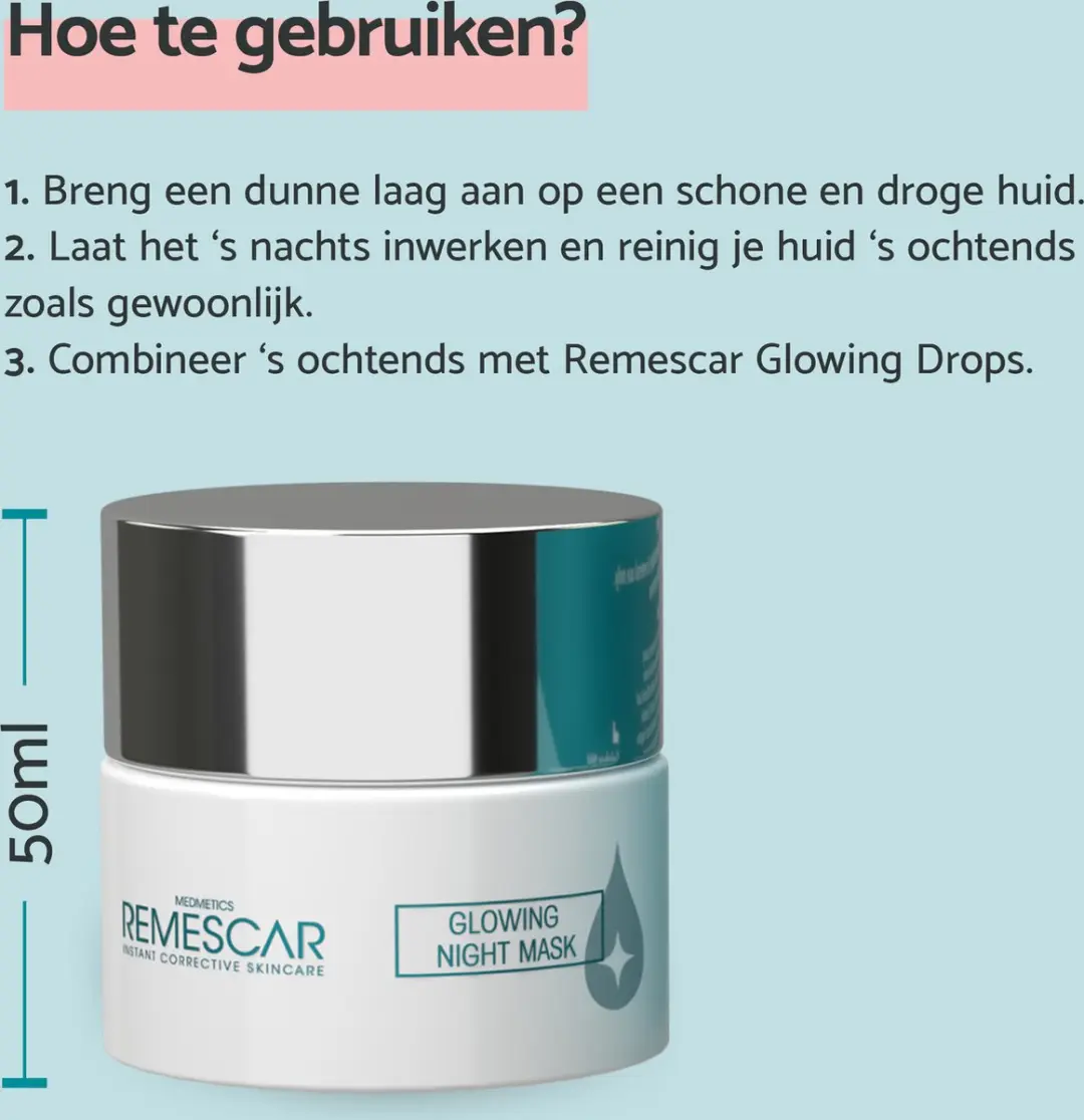 Remescar Glowing Night Gezichtsmasker 50ml - Exfoliërend