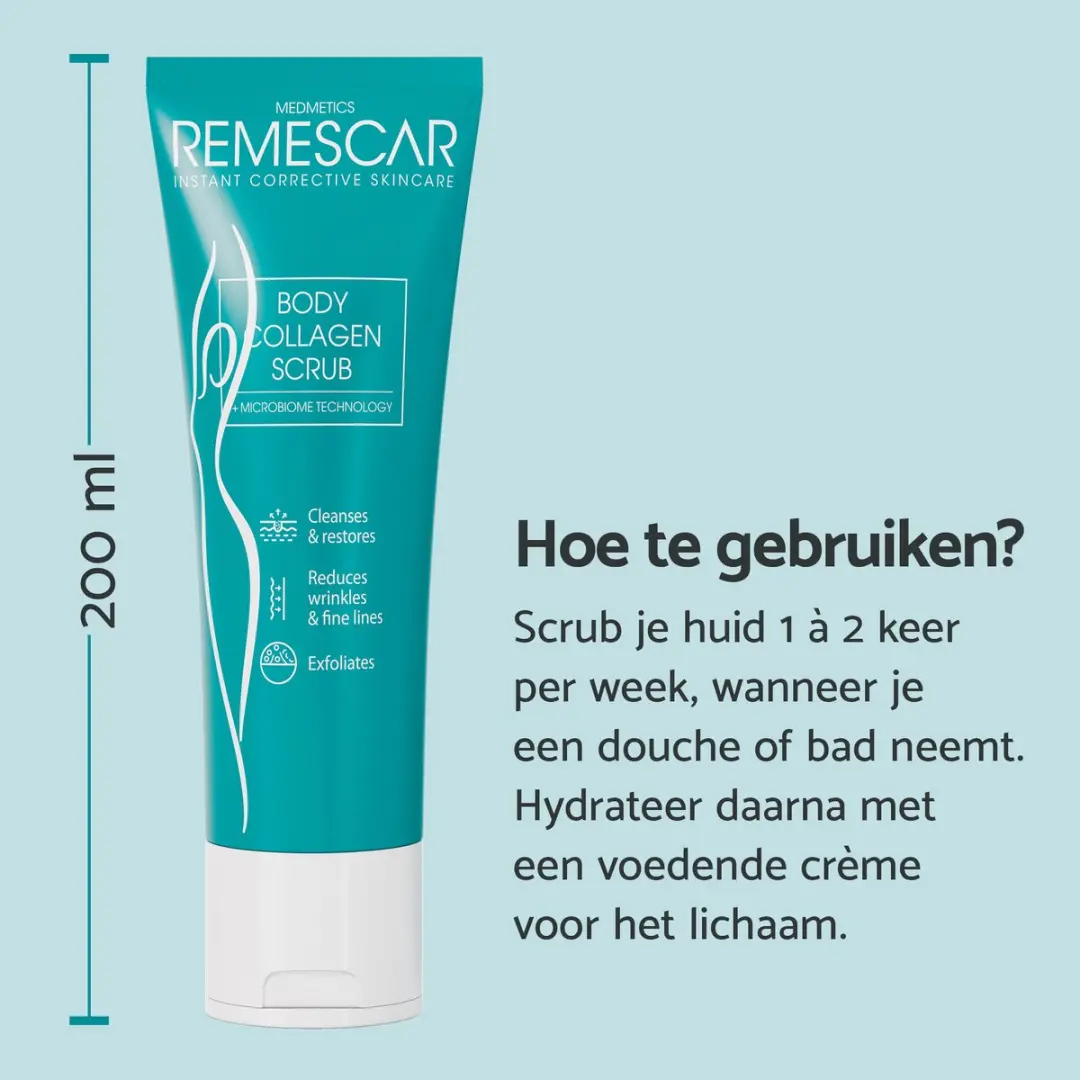 Remescar Collageen Scrub Lichaam 200ml - Microbiome Technologie