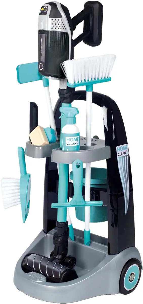 Smoby Speelgoedstofzuiger Rowenta Schoonmaaktrolley - 3x AAA