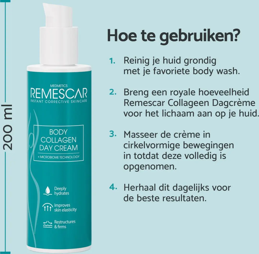 Remescar Collageen Dagcrème Lichaam 200ml