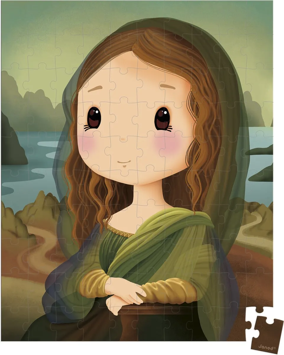 Janod Puzzel Mona Lisa 100 Stukjes - In Koffer