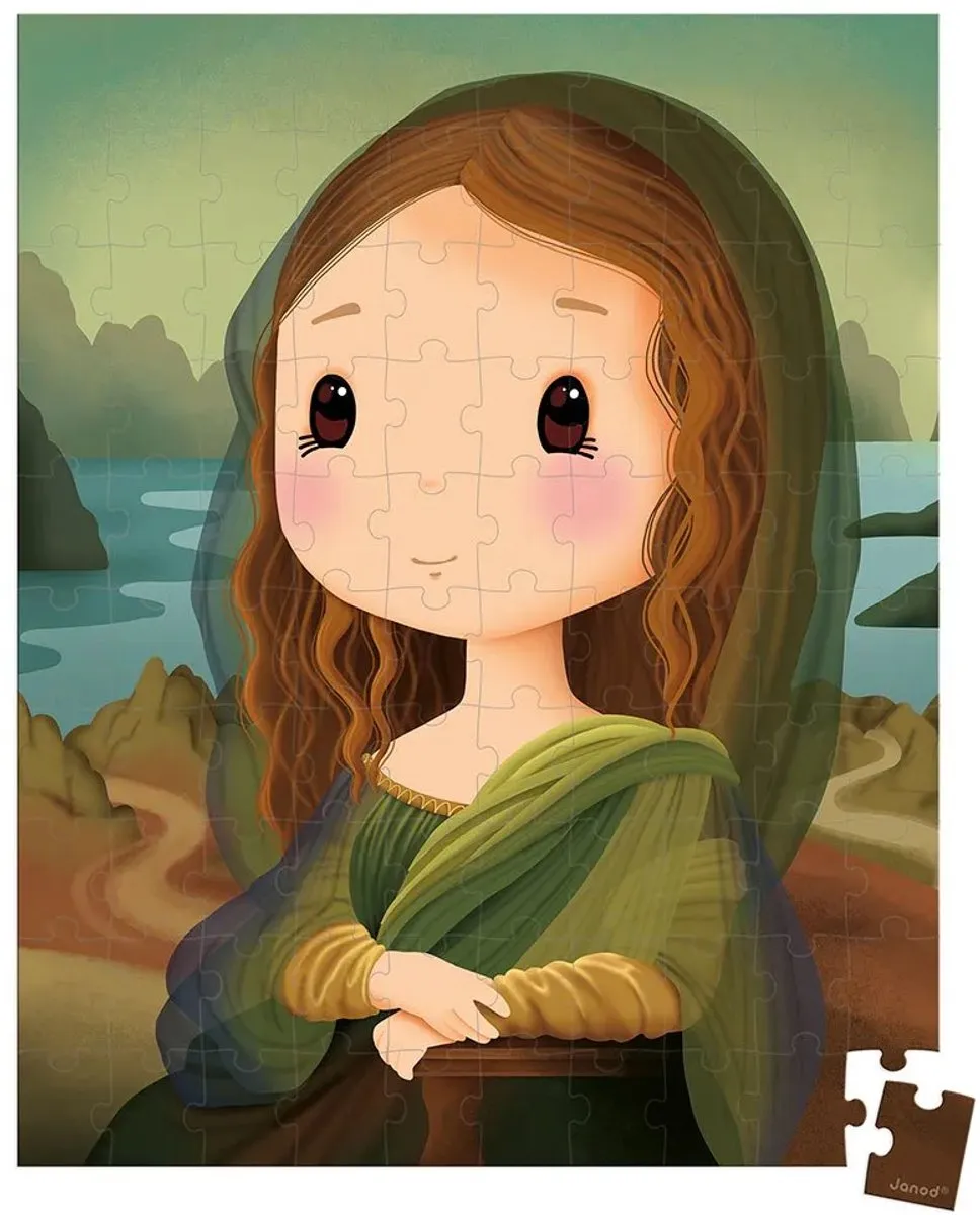 Janod Puzzel Mona Lisa 100 Stukjes - In Koffer
