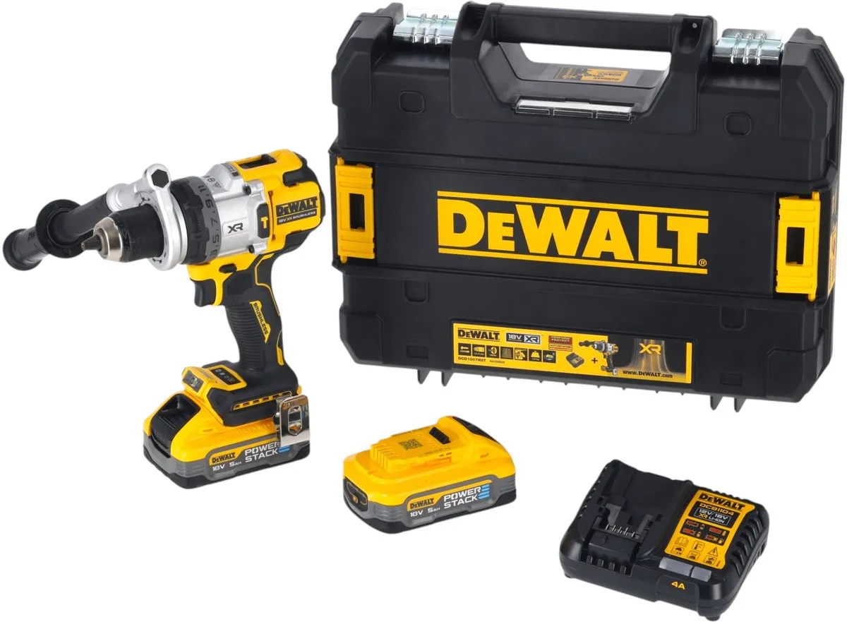 DeWalt DCD1007H2T Klop-/Schroefboormachine 18V