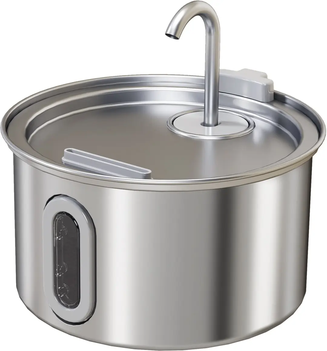 ECTEATOY Drinkfontein Kat RVS 2.5L - Zilver - afbeelding 2 van 6