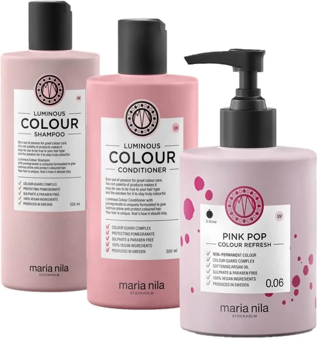 Maria Nila Luminous Colour Refresh Set Pink Pop