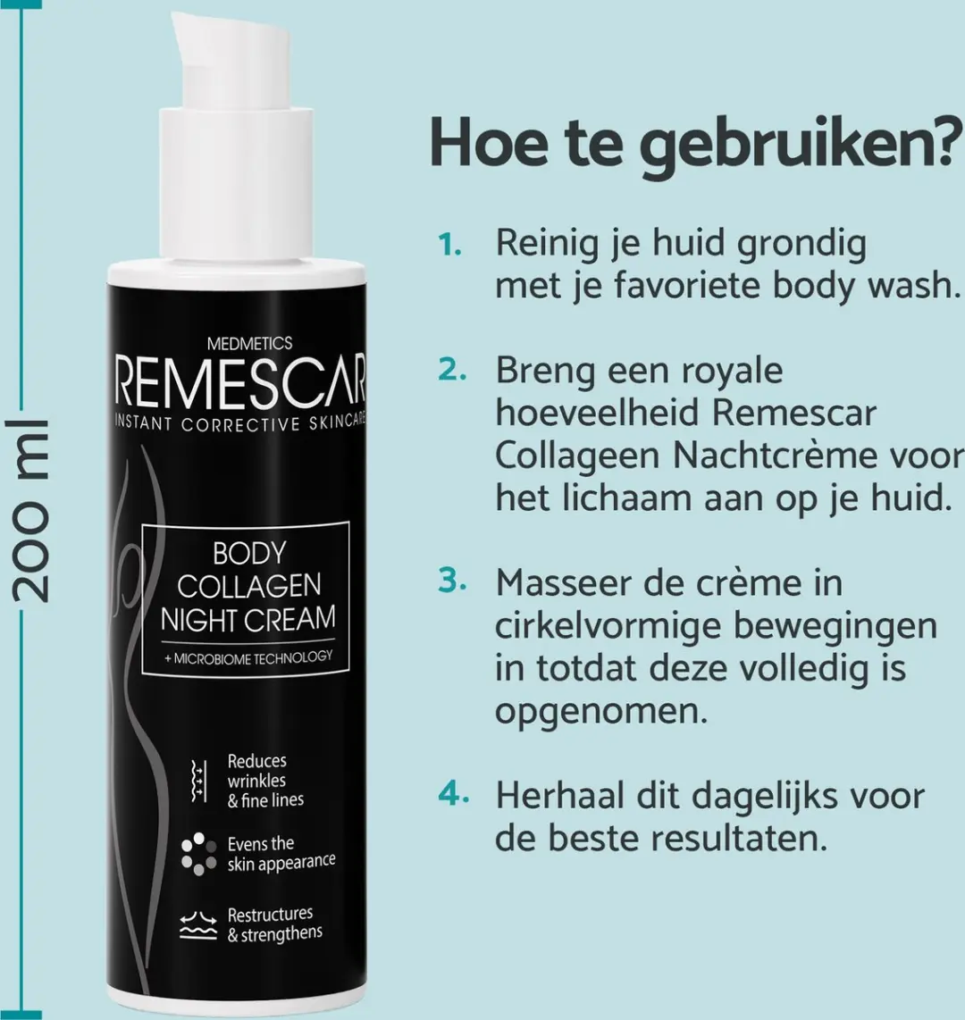 Remescar Collageen Nachtcrème Lichaam 200ml