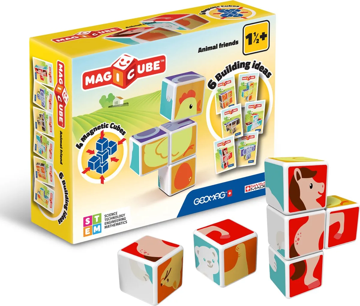 Geomag MagiCube Dierenvrienden Magnetische Blokken