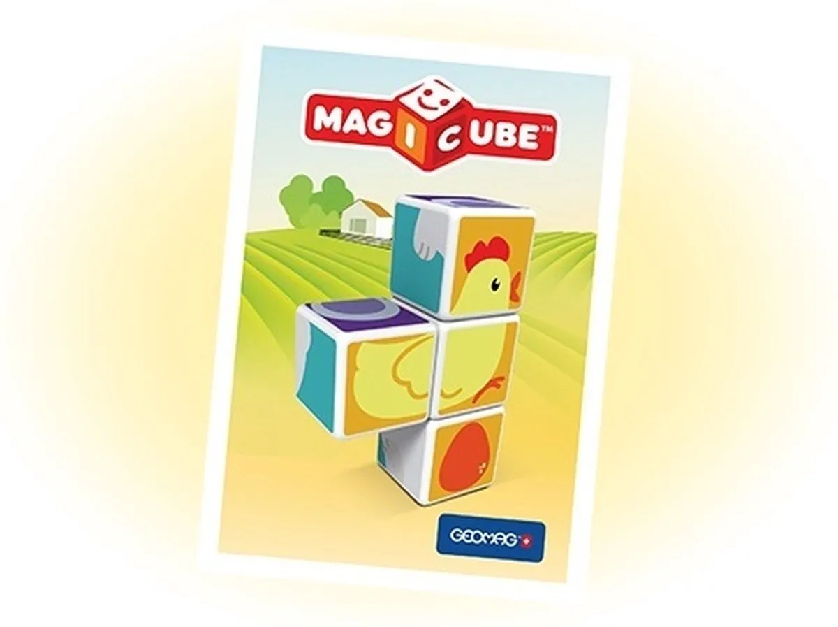 Geomag MagiCube Dierenvrienden Magnetische Blokken - 4-delig - Multicolor