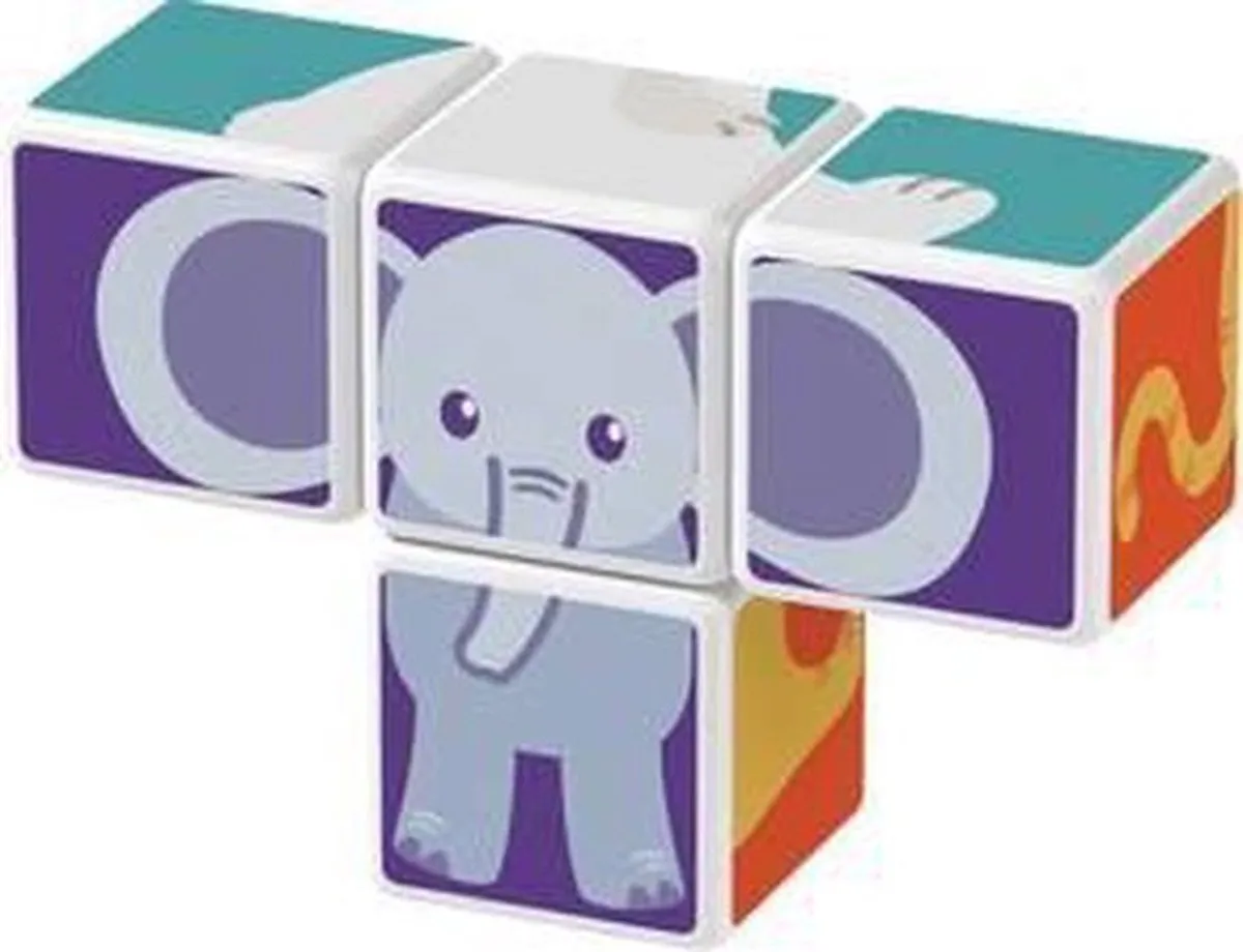 Geomag MagiCube Dierenvrienden Magnetische Blokken - 4-delig - Multicolor