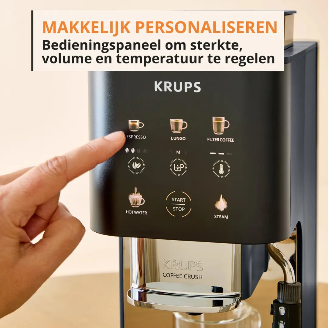 Krups Coffee Crush SA404B Automatische Koffiemachine - Carbon