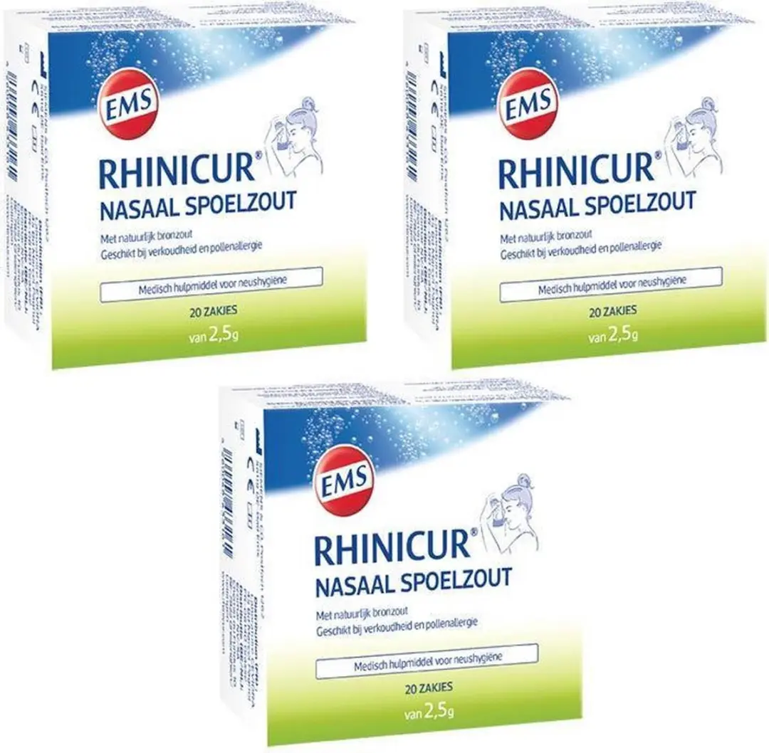 Rhinicur Nasaal Spoelzout 3x20 Zakjes