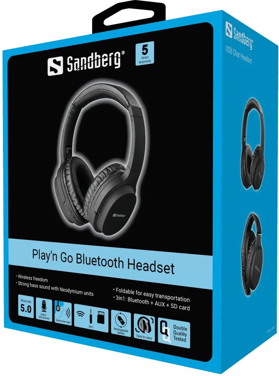 Sandberg 126-37 Play'n Go Bluetooth Headset - Zwart