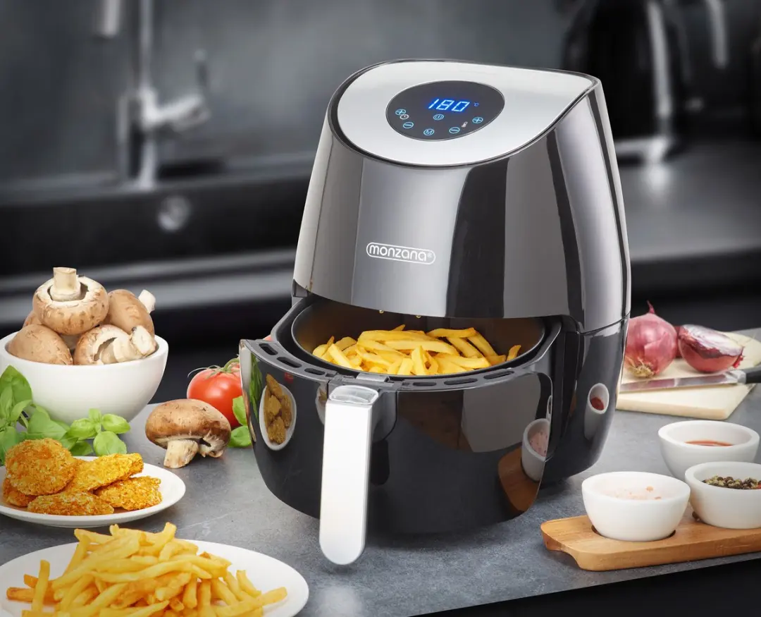 Monzana Heteluchtfriteuse 1500W 3,6L - 6 Programma's - Zwart