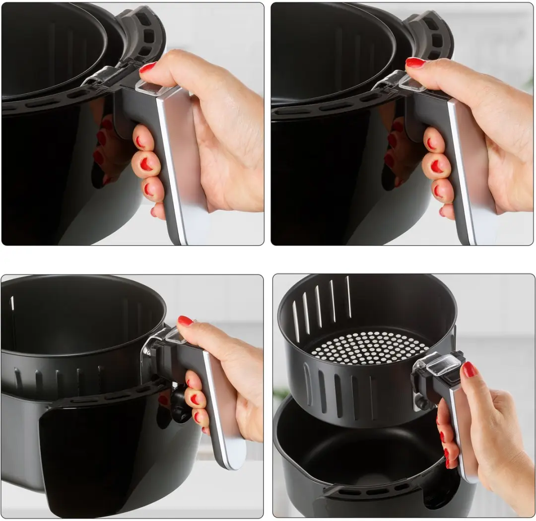 Monzana Heteluchtfriteuse 1500W 3,6L - 6 Programma's - Zwart