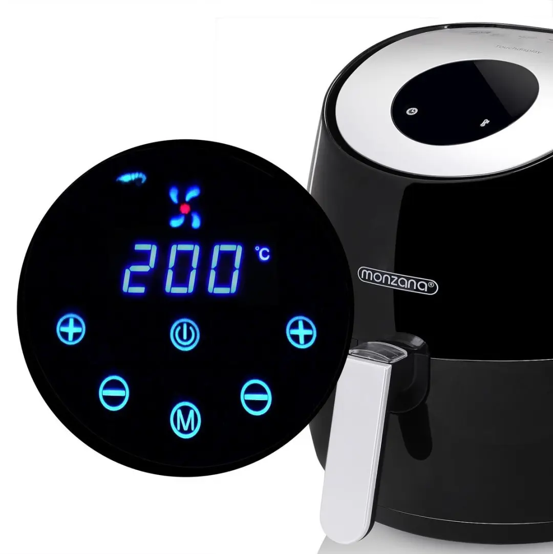 Monzana Heteluchtfriteuse 1500W 3,6L - 6 Programma's - Zwart