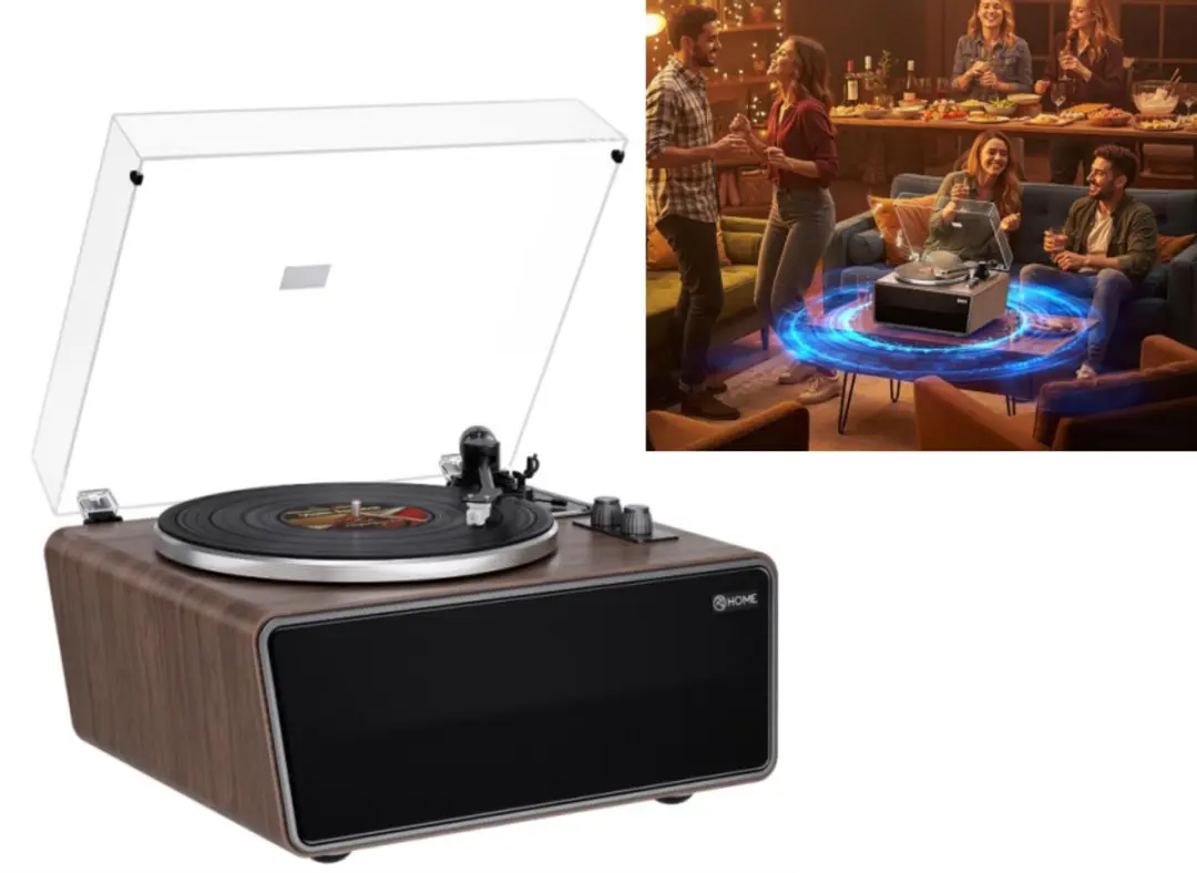 ECTEATOY All-in-One Platenspeler AT-3600L