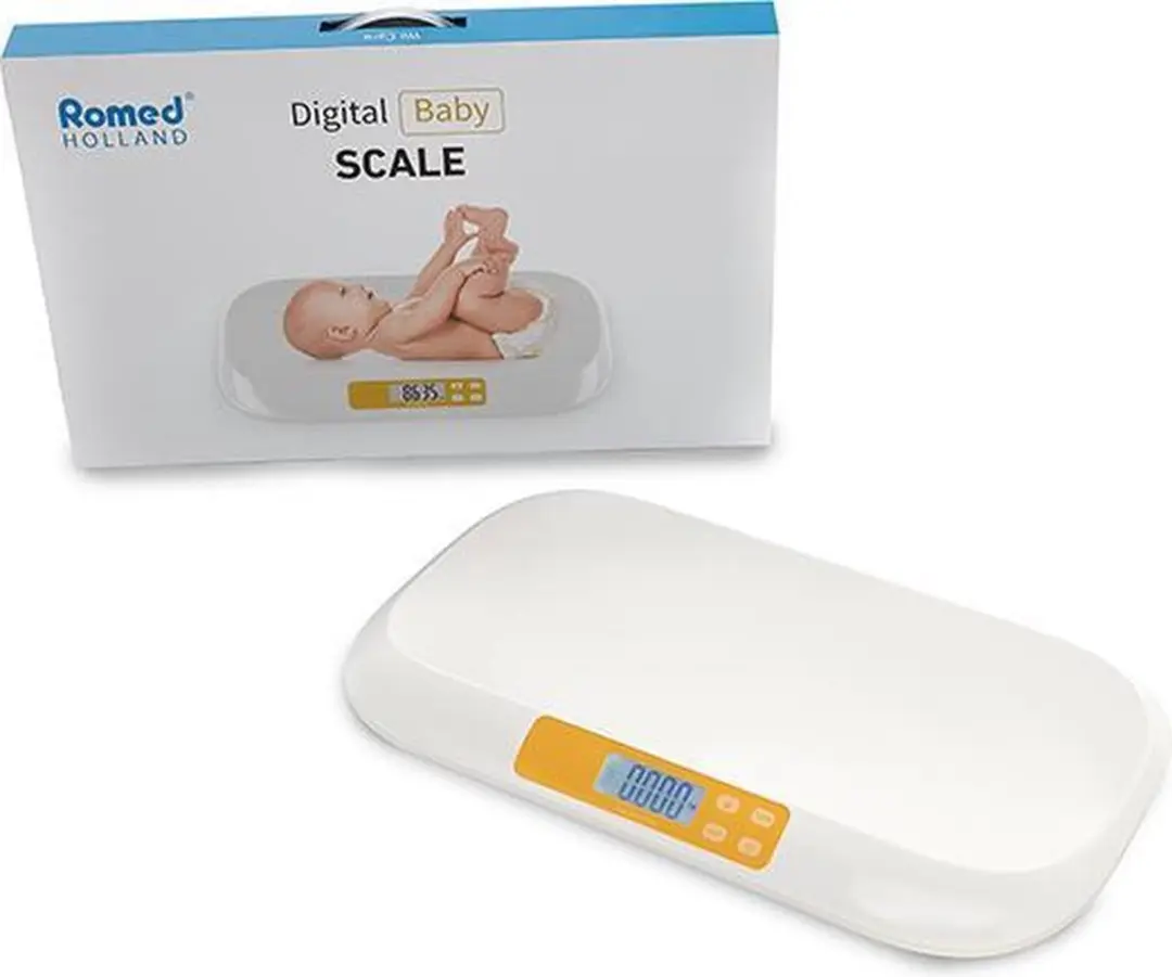 Romed BS003 Digitale Babyweegschaal - 20 kg - Wit/Oranje - afbeelding 3 van 5