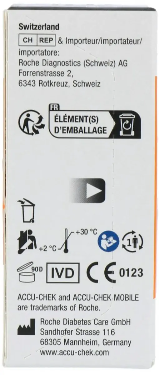 Roche Accu-Chek Mobile Cassette - 50 Testvelden - Wit