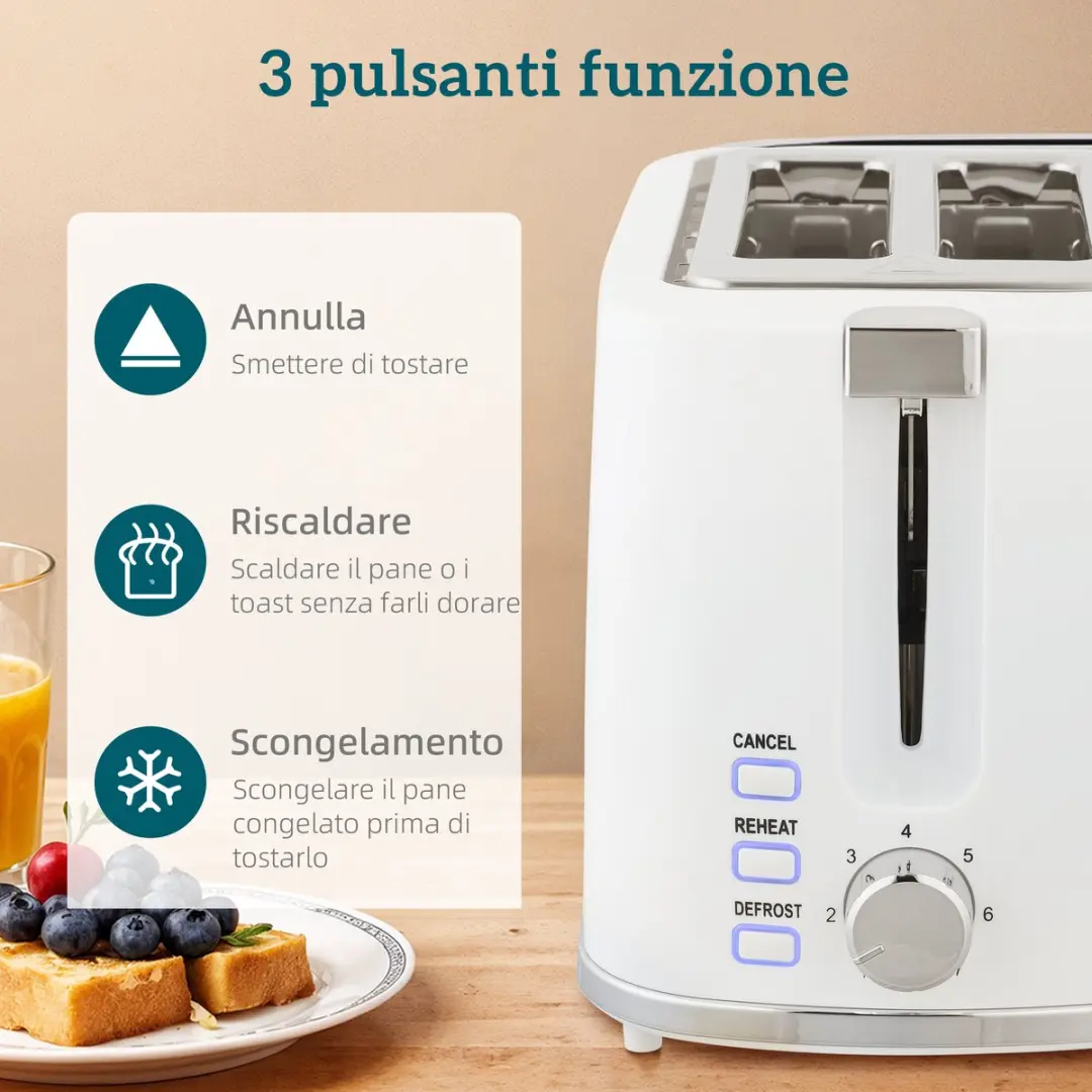 ECTEATOY Waterkoker & Broodrooster Set 2200W - 1,7L - 7 Bruiningsstanden