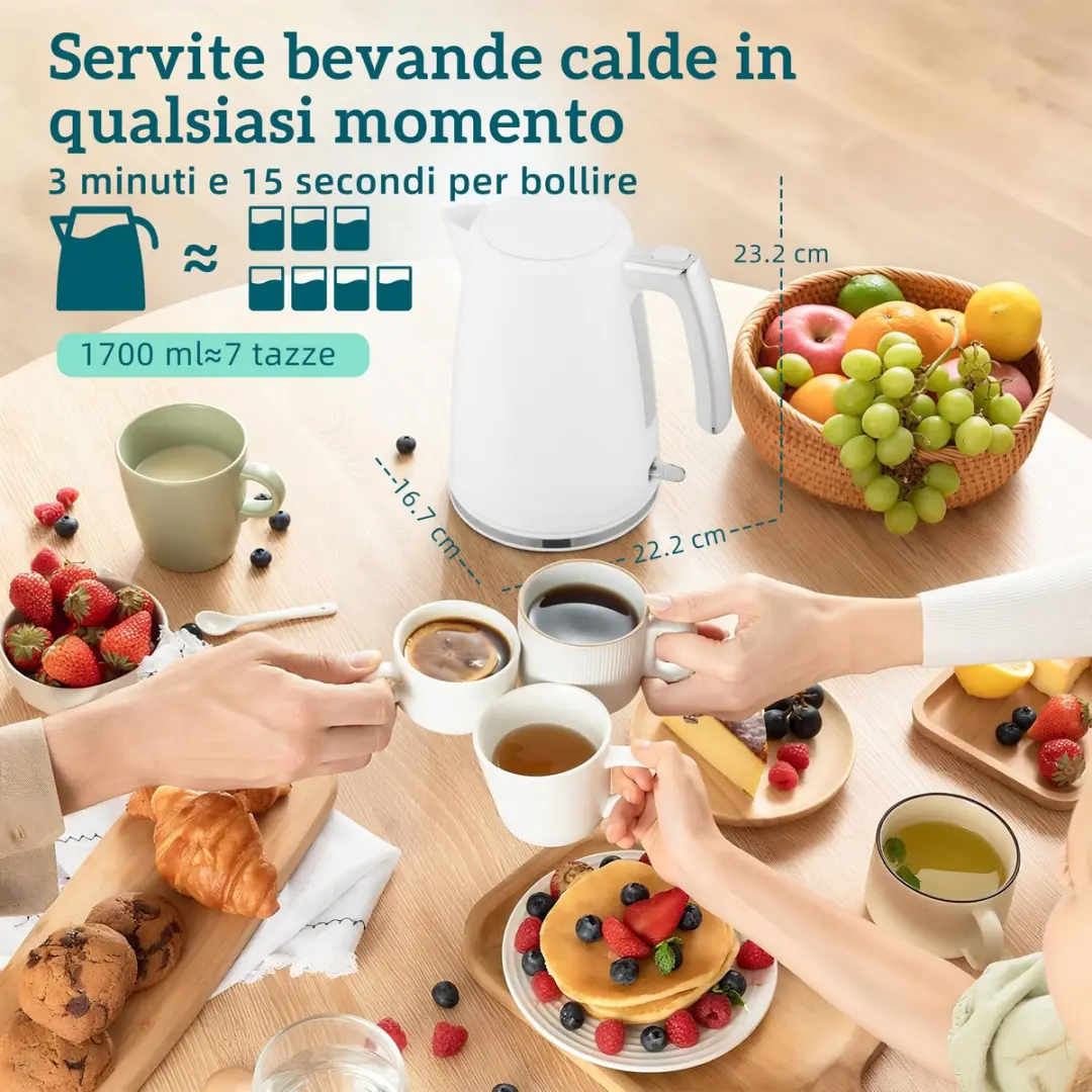 ECTEATOY Waterkoker & Broodrooster Set 2200W - 1,7L - 7 Bruiningsstanden - afbeelding 6 van 6