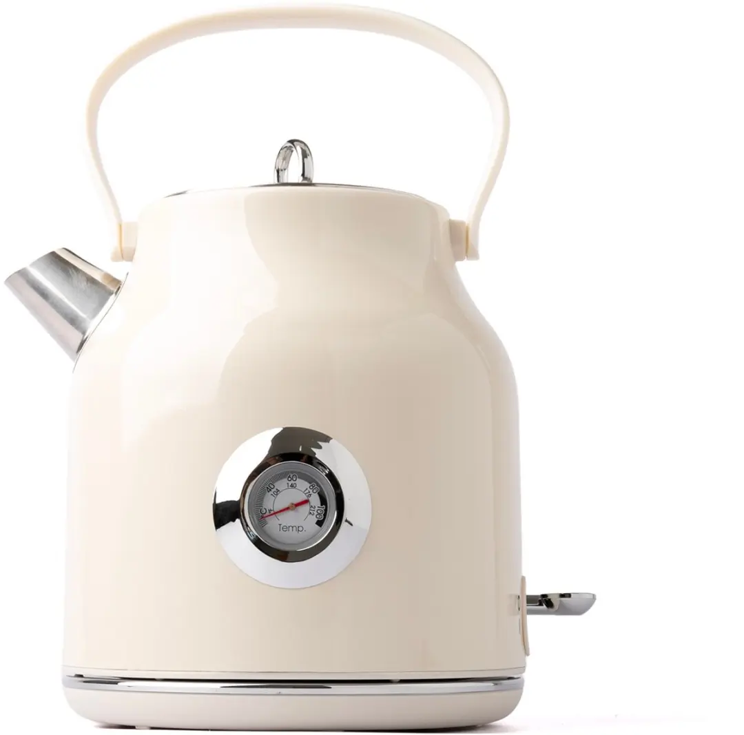 ECTEATOY TEKROA Elektrische Waterkoker 1,7L - 2000W - RVS - Beige