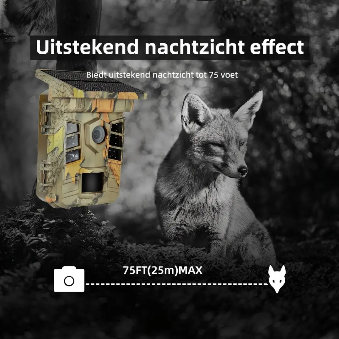 ECTEATOY Wildcamera 32MP 4K No Glow WiFi Groen - 64GB SD