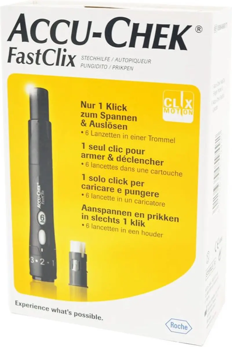 Roche Accu-Chek FastClix Prikpen - Zwart
