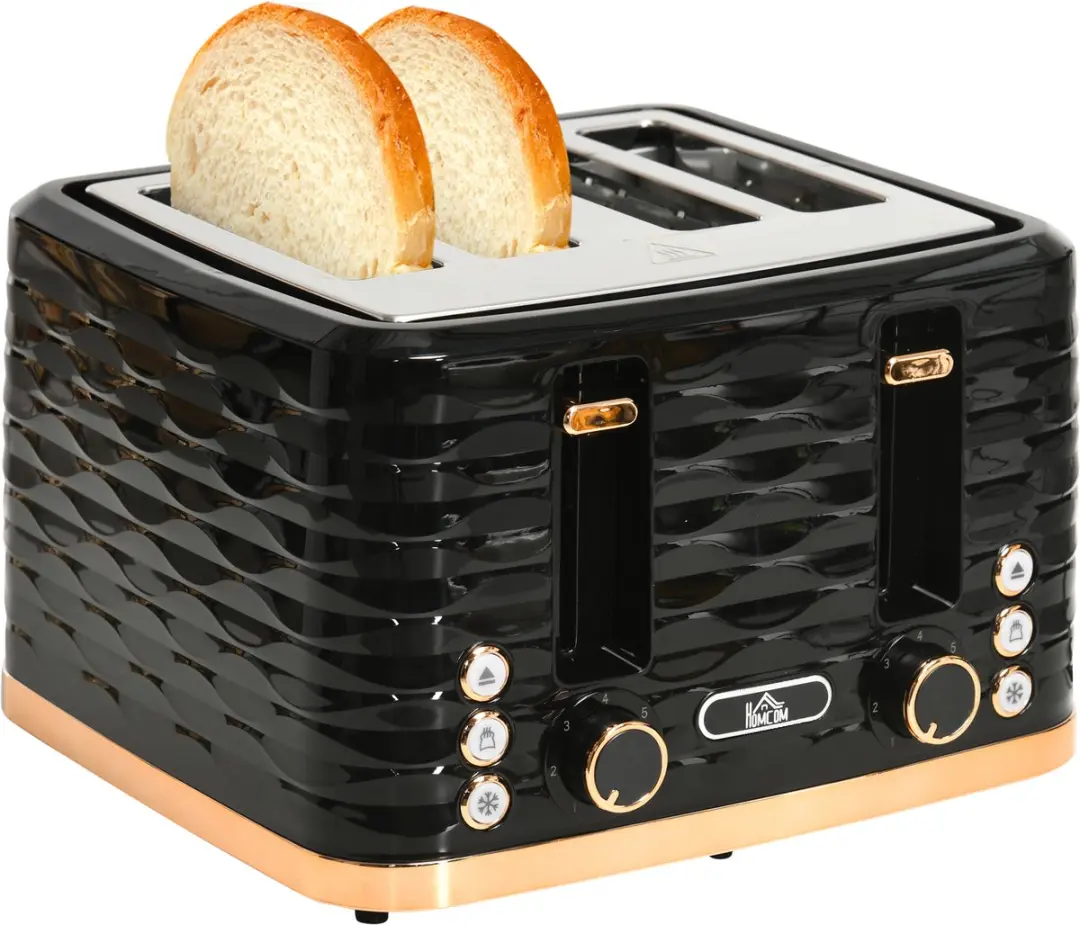 Homcom 4-sleuven Broodrooster 1860W