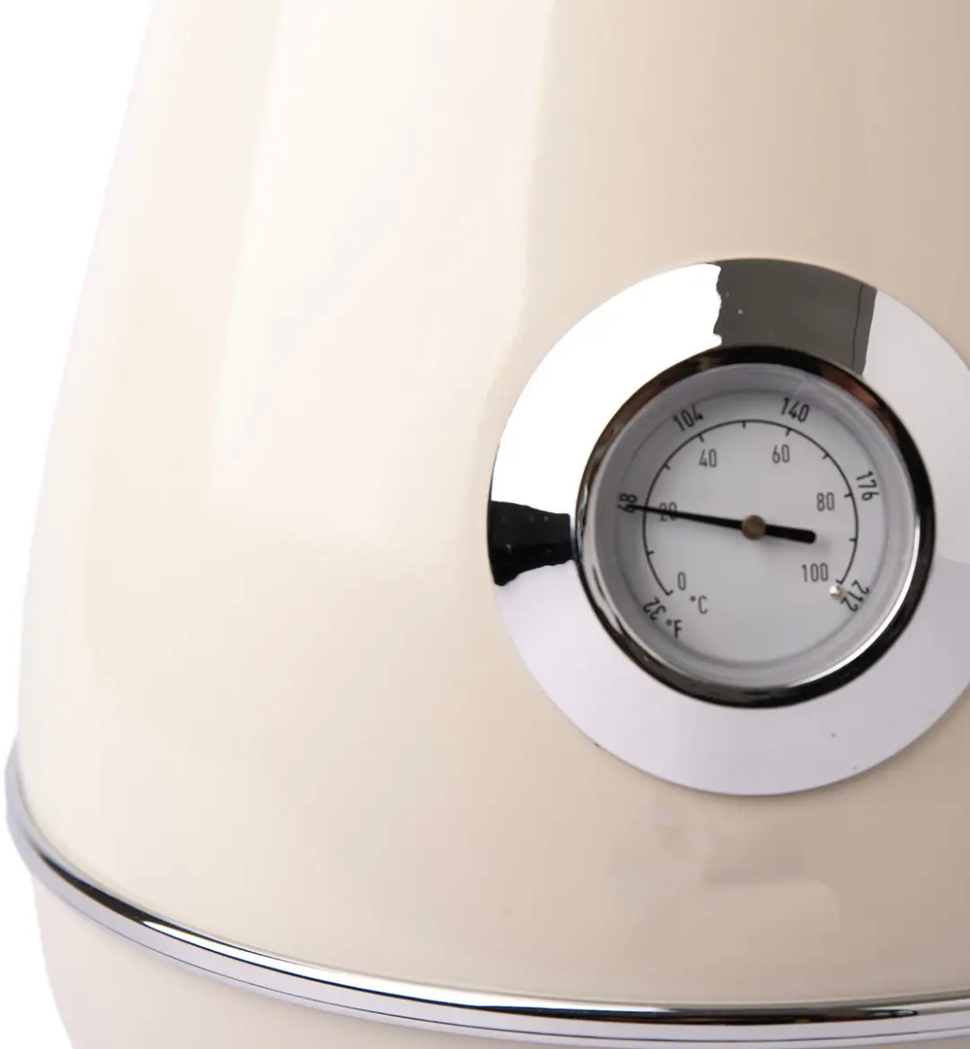 ECTEATOY Retro Roestvrijstalen Waterkoker 1500W 1,7L - Wit