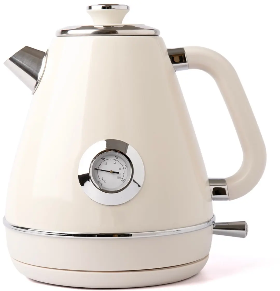 ECTEATOY Retro Roestvrijstalen Waterkoker 1500W 1,7L