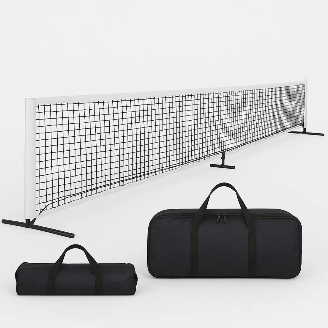 Maja Pickleball Set Compleet - 2 Rackets 4 Ballen 1 Net - Donkerblauw/Wit/Zwart