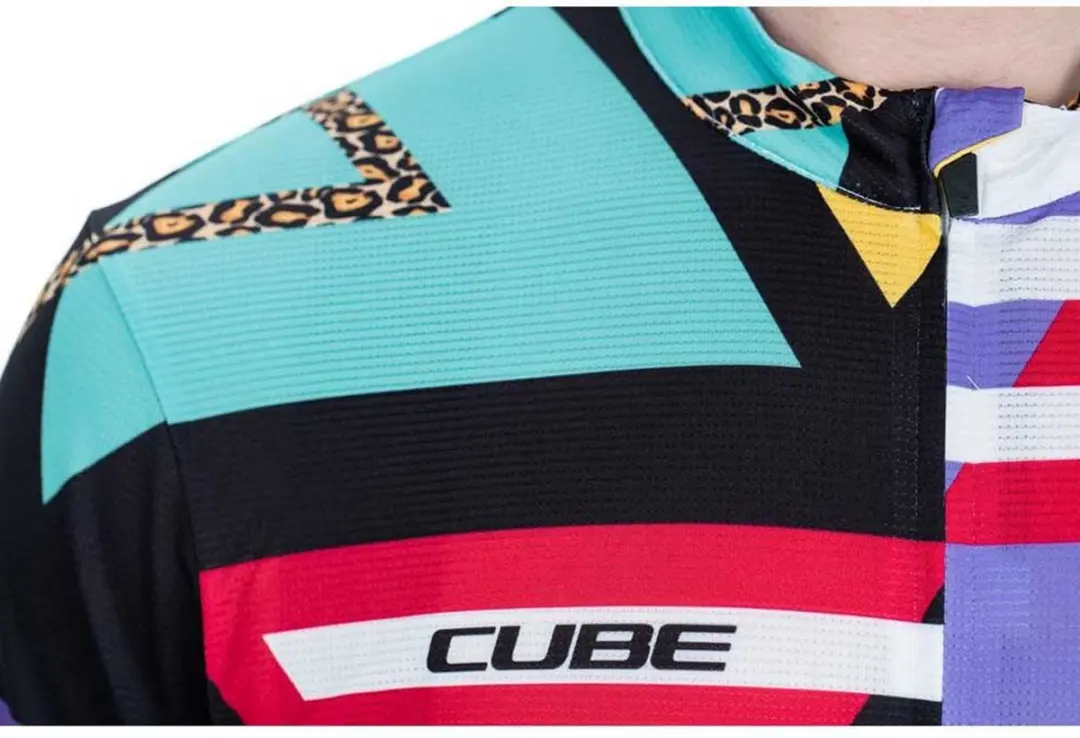 Cube Blackline Cmpt Korte Mouw Wielertrui - S - Veelkleurig
