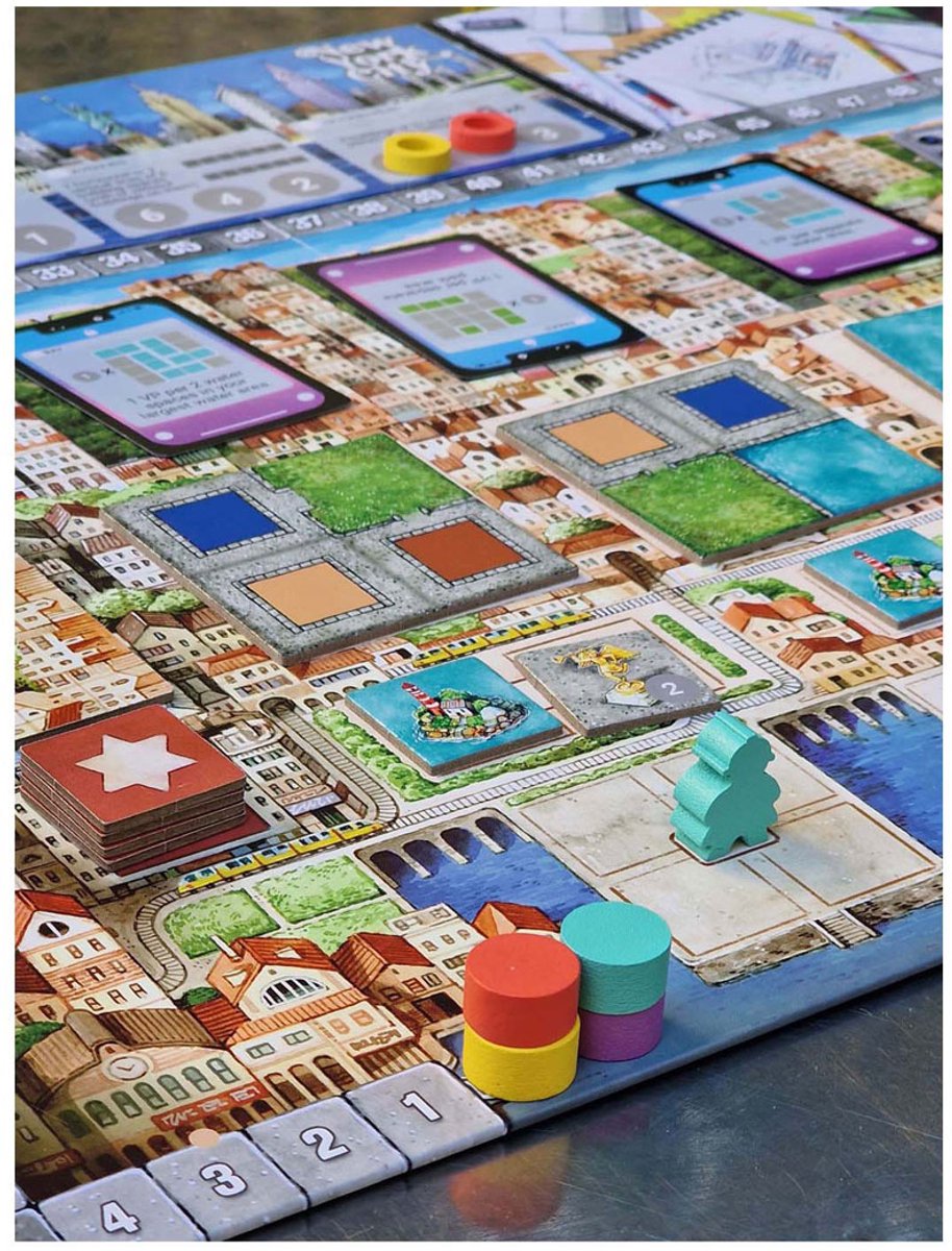 999 Games - Cities - Bordspel - Strategische uitdagingen in bekende steden - Familiespel - Gezelschapsspel