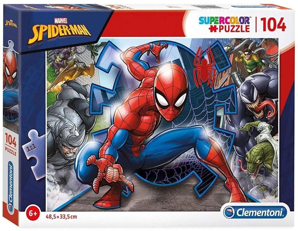 Clementoni Spider-Man Puzzel 104 Stuks - Multicolor