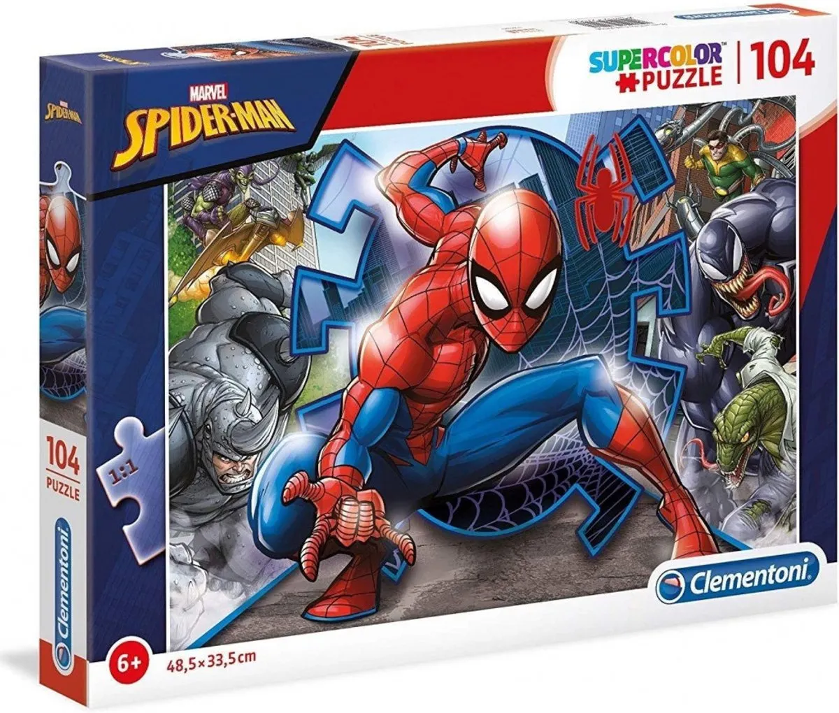 Clementoni Spider-Man Puzzel 104 Stuks - Multicolor