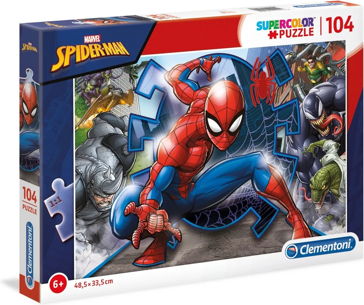 Clementoni Spider-Man Puzzel 104 Stuks - Multicolor