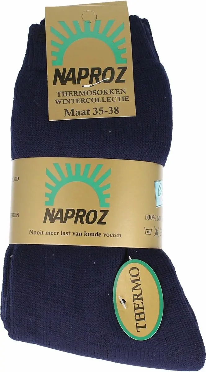Naproz thermo sok blauw 35-38
