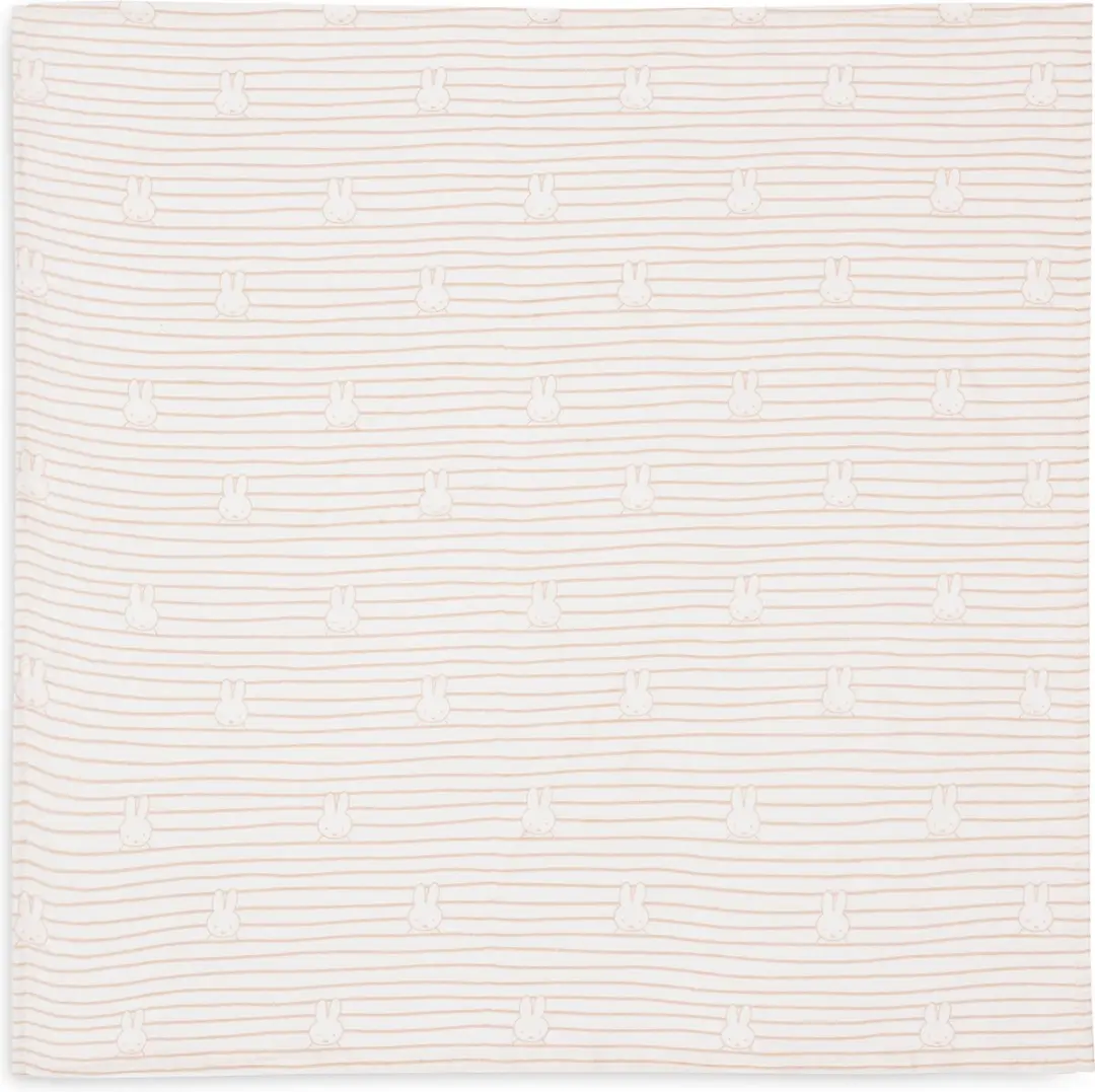 Jollein x Nijntje Hydrofiele Doek Small 70x70cm - Miffy Stripe Biscuit - 3 Stuks