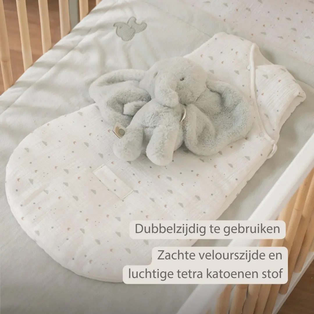 Nattou LouLou Zacht Deken Olifant 75x100cm - Lindegroen