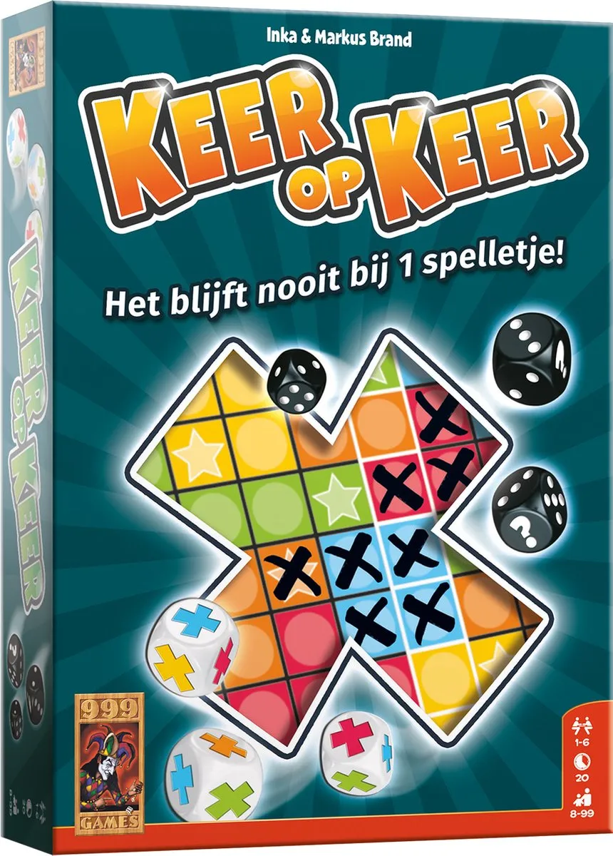 999 Games Keer op Keer Dobbelspel 999-KEE01 - Multi