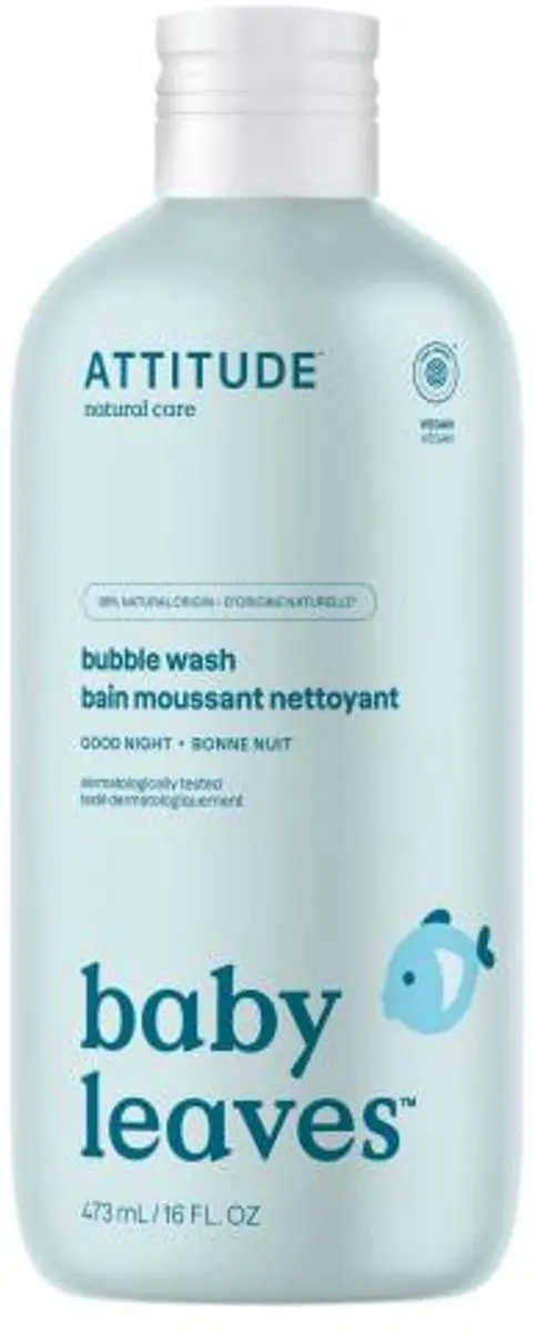 Attitude Bubble Wash Good Night Bundel - Baby Leaves ECO 946ml