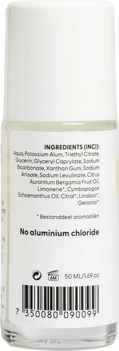 True Organic Undercover Agent Roll-on Deodorant 50ml - Lemongrass