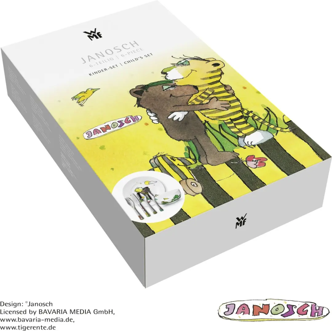 WMF Kids Janosch Kinderbestekset 6-delig - RVS - Meerkleurig - afbeelding 5 van 6