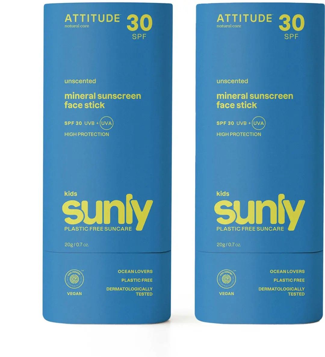 Attitude Zonnebrandstick Baby & Kind SPF 30 - 30ml - Parfumvrij