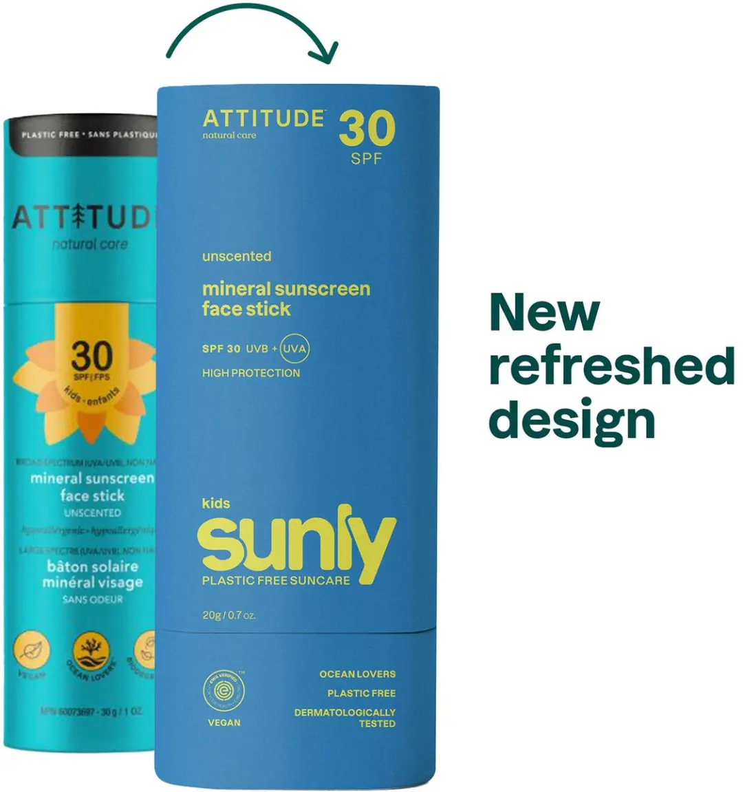Attitude Zonnebrandstick Baby & Kind SPF 30 - 30ml - Parfumvrij