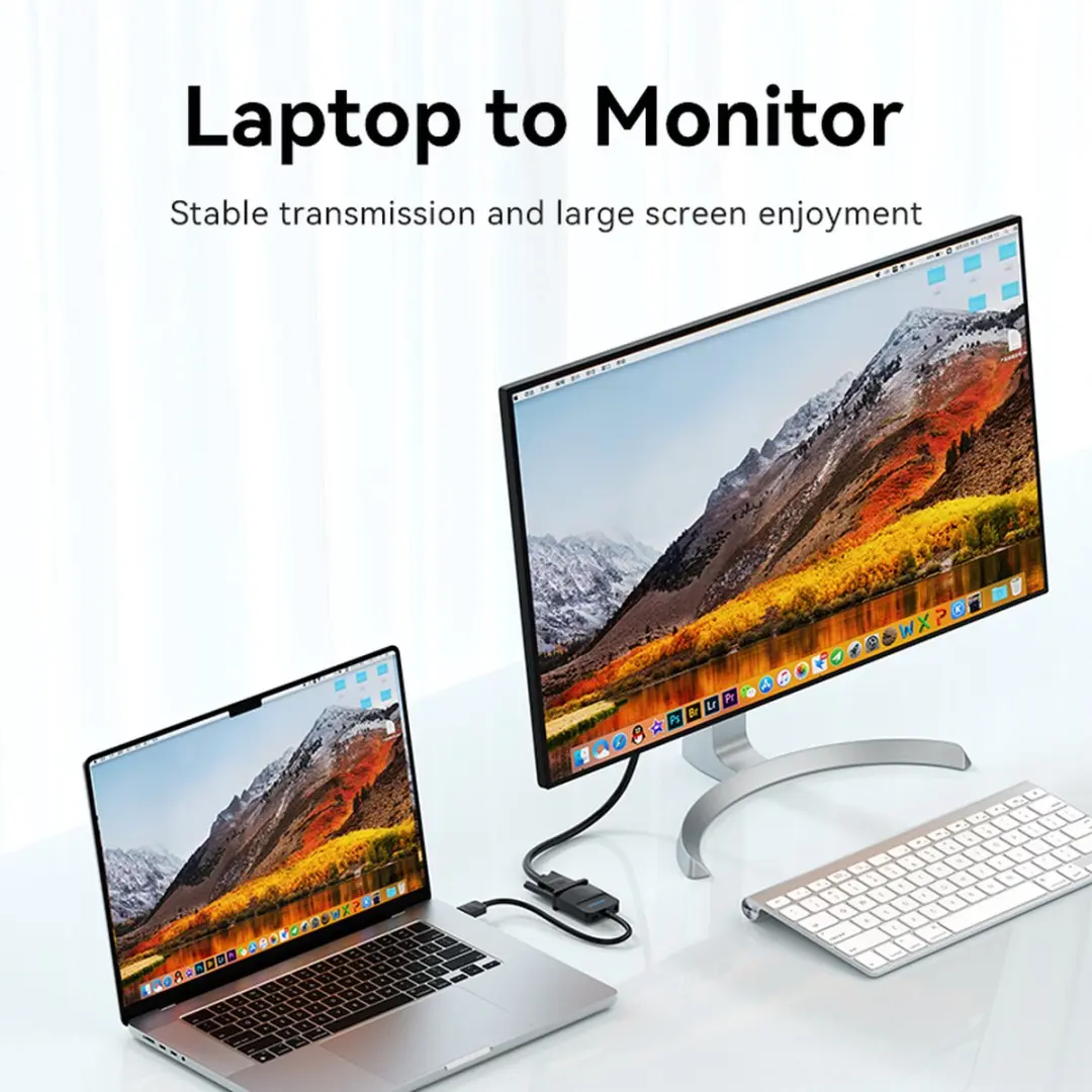 Vention 42161 HDMI naar VGA + 3.5mm + Micro-USB Adapter - 0,15m - Zwart