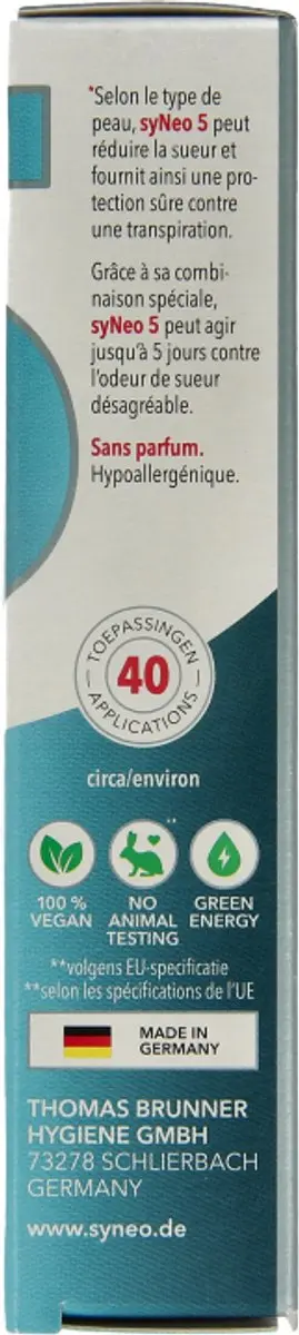 syNeo 5 MAN Deodorant Anti-transpirant Pompspray 30ml