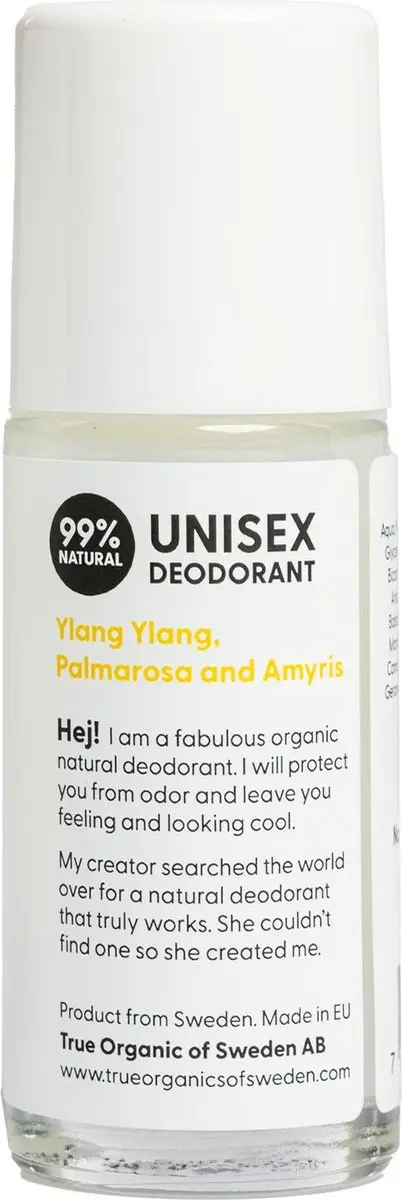 True Organic Undercover Agent Roll-on Deodorant Ylang Ylang 50ml