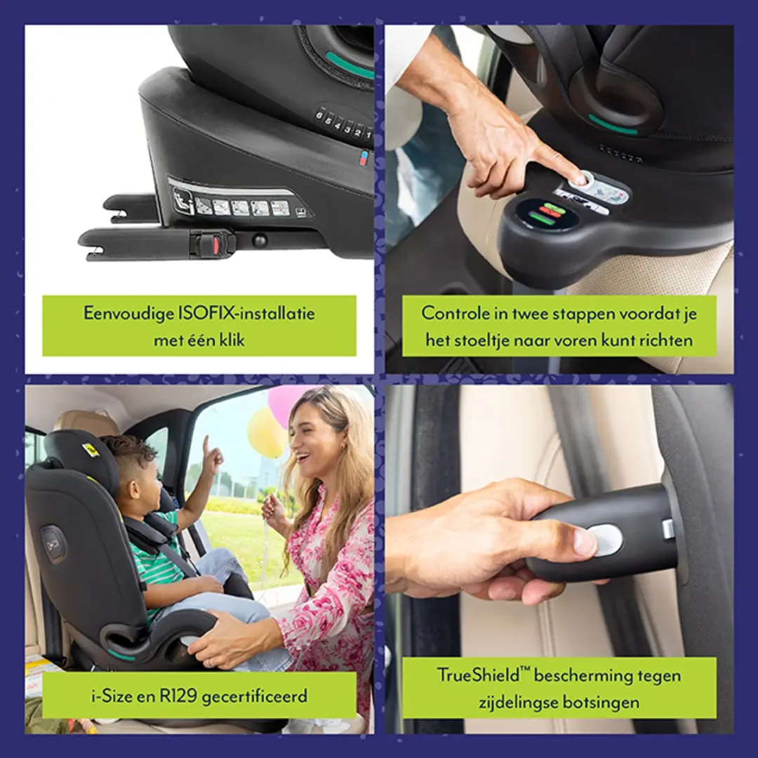 Graco Turn2Me Grow i-Size R129 Autostoeltje - Midnight - 360º draaibaar
