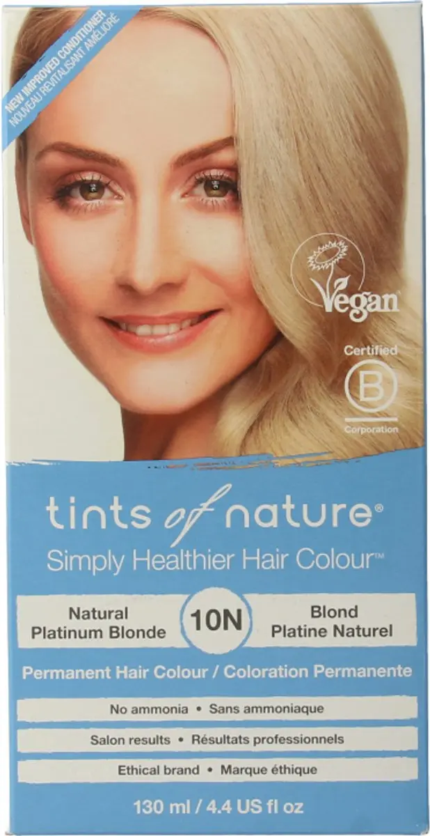 Tints Of Nature 10N Platina Blond Permanent - 120ml - afbeelding 6 van 6